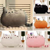 萌物喵星人胖猫咪创意抱枕靠垫饼干猫汽车沙发办公室靠垫床头靠枕