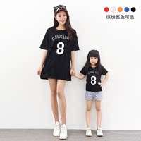 亲子装夏装2016新款纯棉宝宝体恤儿童半袖韩版母女装t恤女童短袖