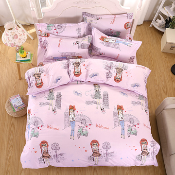 可爱卡通被子四件套儿童家纺床单被套床上用品4三件套1.5床品1.8m