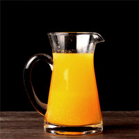 包邮 带把玻璃果汁杯冰镇水果茶杯冷饮杯奶茶杯橘子茶杯包破损