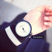 韩版潮流时尚简约大表盘男女生学生情侣手表一对韩国原宿风复古表