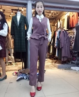 2016韩国秋季新款yanc plus时尚腰带两件套套装
