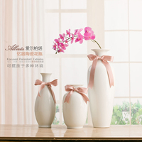 忆器 现代客厅房间陶瓷创意花瓶仿真花摆件 欧式餐桌插花花瓶