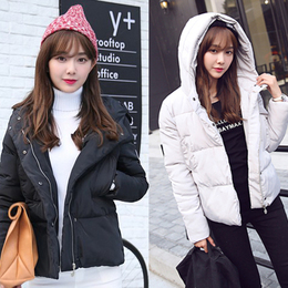 2016冬装韩版修身短款棉衣女学生大码加厚棉服女面包服保暖棉袄潮