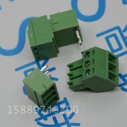 绿色接线端子 15EDG-3P弯针 间距3.81MM 弯脚 公母对插绿色端子