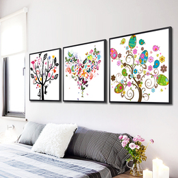 现代简约装饰画客厅沙发背景墙挂画卧室床头画儿童房壁画爱心树