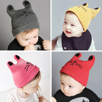 韩版婴儿帽子宝宝保暖帽子新生儿帽子秋冬款宝宝外出帽子套头帽