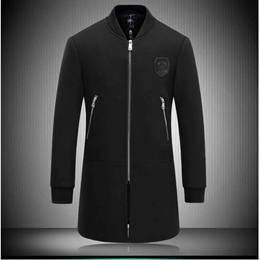 2016秋冬促销新款韩版修身羊毛呢大衣男士棒球领拉链中长呢子外套