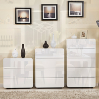 三四五斗柜组合北欧现代简约白色亮光烤漆抽屉式储物收纳柜卧室