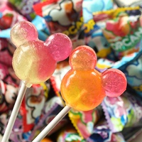 日本进口零食 固力果GLICO创意糖果 迪士尼 米奇头棒棒糖单根10G