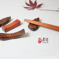 日式和风原木筷架 筷托 筷枕 实木筷子架 木制zakka杂货 树叶小鱼