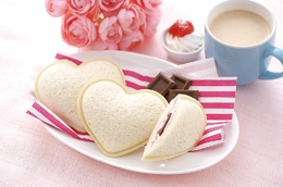 厨房食物饼干面包爱心形模具三明治爱心形状模型工具