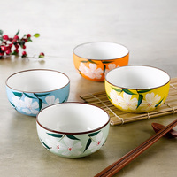 日本手绘瓷器餐具套装韩式陶瓷小清新新婚礼品碗盘料理碗饭碗日式