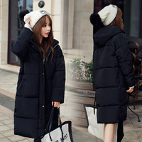 长款面包服学生棉衣女韩版冬季大码女装显瘦羽绒棉服大衣外套连帽