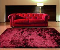 韩国丝加亮丝现代家用欧式纯色长方形大地毯茶几客厅沙发卧室满铺