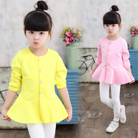 女童秋装外套韩版公主小学生百搭长袖8岁4一5岁儿童呢子秋冬新款