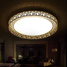 创意鸟巢LED吸顶灯 圆形儿童卧室灯 铁艺温馨客厅餐厅灯具