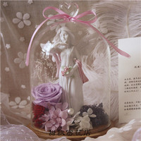 【天使之翼】进口玻璃罩永生花礼盒创意浪漫闺蜜情人节礼物南昌