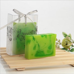 天然植物绿茶精油手工皂 美白控油补水 商务广告创意礼品量大优惠