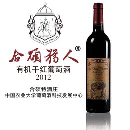 合硕特合硕猎人2012有机干红葡萄酒中国农大出品新疆和硕红酒包邮