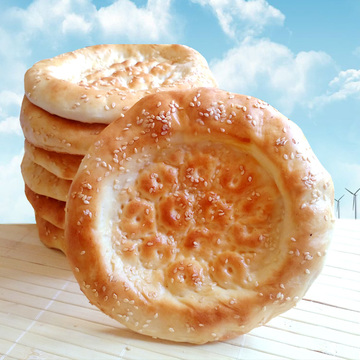 小油馕10个 新疆特色特产馕饼真空包装囊 全国包邮小芝麻油馕烤馕