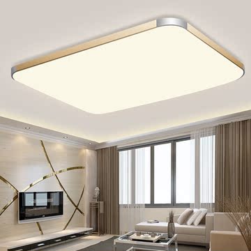 LED吸顶灯长方形正客厅卧室调光调色无极遥控现代简约超薄水晶灯