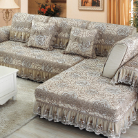 欧式亚麻沙发垫布艺简约现代客厅组合坐垫四季通用防滑真皮沙发套
