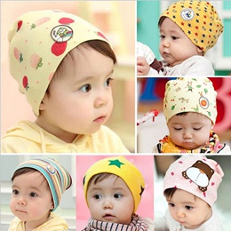 韩版婴儿帽子春秋冬季0-1岁婴儿圆顶套头帽宝宝秋冬帽子儿童帽