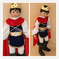 圣节圣诞节儿童国王演出服 迪斯尼童话王子服装cosplay化妆舞会