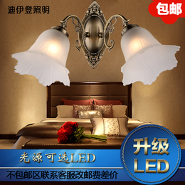 经典六叶玻璃壁灯欧式壁灯复古典壁灯客厅楼道卧室床头壁灯饰灯具