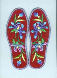 少数民族纯手工绣工艺品特色刺绣 土族刺绣精美鞋垫