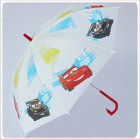 迪士尼 卡通动漫汽车总动员儿童男女学生长柄晴防紫外线雨伞包邮