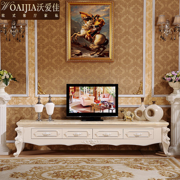 欧式大理石电视机柜茶几组合小户型客厅卧室长方形电视柜套装809#