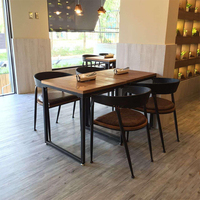 定制实木办公桌餐桌椅组合电脑桌美式铁艺桌子简约咖啡桌创意书桌